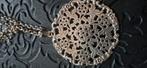 Vintage Design floral zilveren hanger met jasseron ketting., Ophalen of Verzenden, Zilver, Hanger