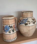 Antieke Bunzlau waterkan / spongeware!, Ophalen of Verzenden