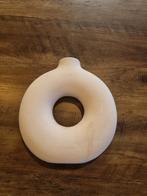 Moderne donut vaas - Wit, Wit, Aardewerk of Porselein, Nieuw, Ophalen of Verzenden