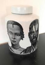 Grote Pot met Afrikaanse Portretten Village People Nieuw, Antiek en Kunst, Kunst | Designobjecten, Ophalen of Verzenden