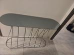Moderne glazen console tafel – metalen frame, Ophalen of Verzenden, Zo goed als nieuw