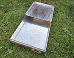 Zeldzame vintage metalen bankcassette / documentenkoffer, Ophalen of Verzenden