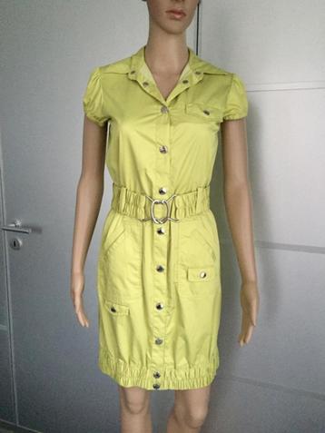 B498 Moschino: designer jurkje jurk Maat 36=S geel/groen beschikbaar voor biedingen