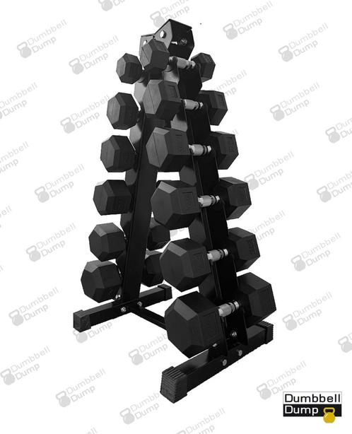 Voorjaars actie! Hexagon dumbbells + toren 2,5KG - 15KG., Sport en Fitness, Fitnessmaterialen, Nieuw, Dumbbell, Ophalen