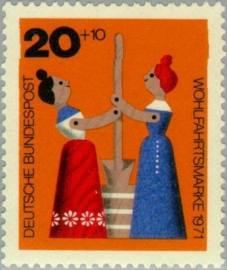 Y&T 551-554 en 558 - Michel 705-709- welvaartzegels 1971 XXX, Postzegels en Munten, Postzegels | Europa | Duitsland, Postfris