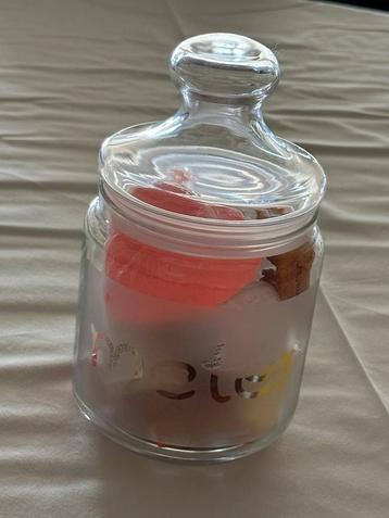 Glazen Pot met zeepjes - Decoratief beschikbaar voor biedingen