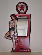 Metaal, spiegel, pin-up, wandbord, gasoline, gas station, Ophalen of Verzenden, Nieuw