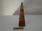 vintage houten stapeltoren jaren 50, Antiek en Kunst, Ophalen of Verzenden
