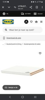 Ikea Utrusta plank wit 60 x 60 cm, Ophalen, 50 tot 100 cm, Zo goed als nieuw, Minder dan 100 cm