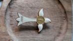 Vintage frans geëmailleerde broche, Ophalen of Verzenden, Zo goed als nieuw, Overige materialen