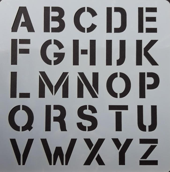 hobby stencil nr 14 letters 3 x 2 cm NIEUW, Hobby en Vrije tijd, Kaarten | Zelf maken, Nieuw, Pons of Mal, Overige thema's, Ophalen of Verzenden