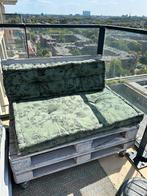 palletbank met kussens, Ophalen, Gebruikt, Hout