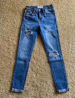 Queen hearts damaged skinny jeans blauw mt. XS, Blauw, Ophalen of Verzenden, Zo goed als nieuw, W27 (confectie 34) of kleiner