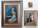 3 schilderijen (2 met signatuur "I.I." (Isaac Israels) ). b4, Antiek en Kunst, Kunst | Schilderijen | Klassiek, Ophalen of Verzenden
