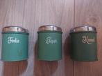 3 groene emaille blikken van Brabantia, Ophalen of Verzenden