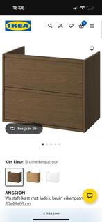 Bruin badkamermeubel Angsjon Ikea GEZOCHT, Huis en Inrichting, Badkamer | Badkamermeubels, Zo goed als nieuw, Minder dan 100 cm