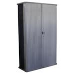 Gispen Octa Roldeurkast Blauw Zilvergrijs 195x120x50 B-Keus, Huis en Inrichting, Kasten | Roldeurkasten en Archiefkasten, Gebruikt