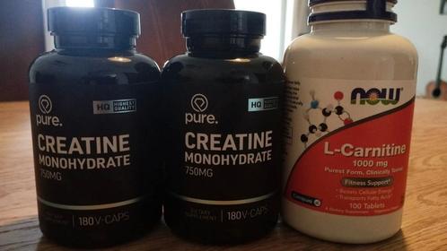 Creatine & L-Carnitine Supplementen, Sport en Fitness, Gezondheidsproducten en Wellness, Zo goed als nieuw, Overige typen, Ophalen of Verzenden