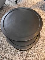 Zwart metalen salontafeltjes, Ophalen, Gebruikt, 50 tot 100 cm, Rond