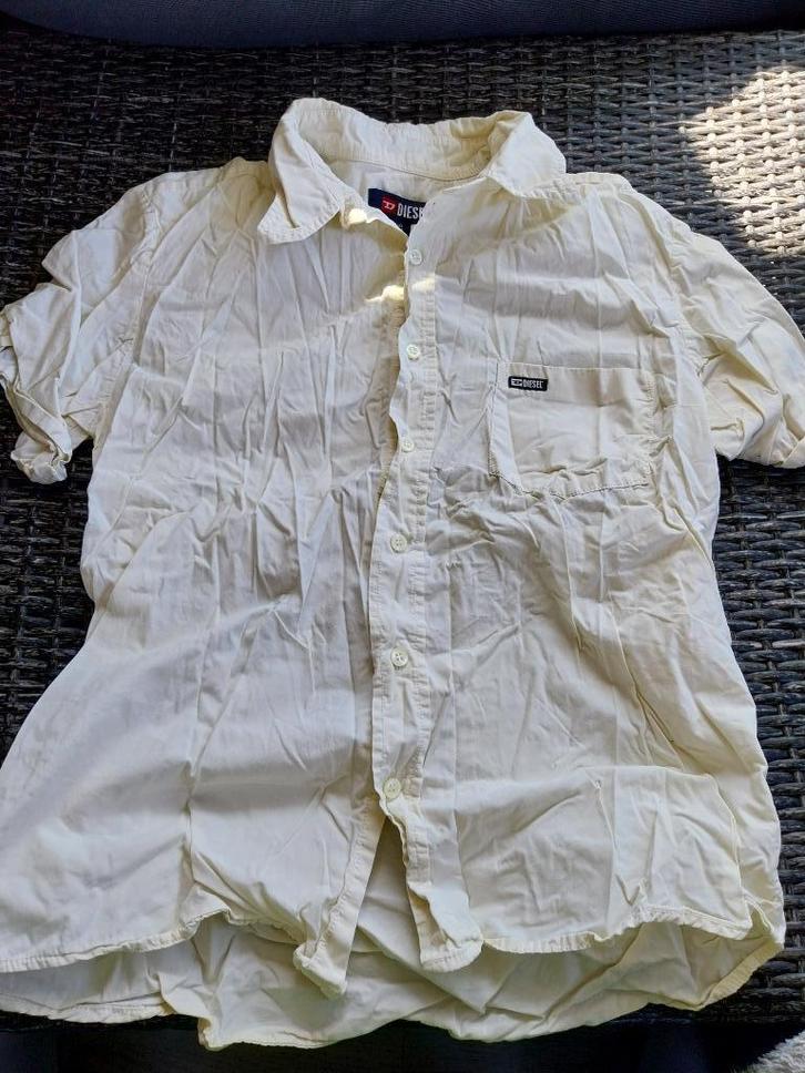 Blouse Diesel, Kleding | Heren, Overhemden, Gedragen, Halswijdte 39/40 (M), Wit, Ophalen of Verzenden