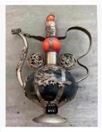 Oosterse draken kannetje, jade, Carneool, filigraan 16 cm, Ophalen of Verzenden