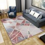 Rood Roze Geometrisch Vloerkleed / Kleed Tapijt Mat, Verzenden, Rechthoekig, Rood, Nieuw
