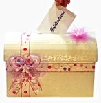 Schitterende crème kleurige enveloppendoos., Ophalen of Verzenden, Nieuw, Feestartikel, Geboorte of Huwelijk