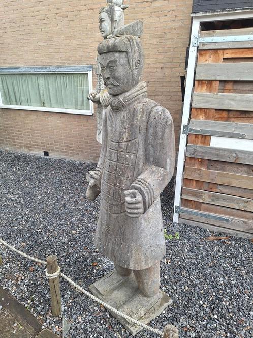 Betonnen Chinese Krijger - 180cm, Antiek en Kunst, Kunst | Beelden en Houtsnijwerken, Ophalen