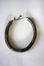 vintage metalen halsketting, in “visschubben” stijl manouk, Sieraden, Tassen en Uiterlijk, Kettingen, Ophalen of Verzenden, Zo goed als nieuw