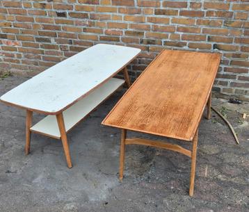 2x Vintage jaren 60 salontafel beschikbaar voor biedingen