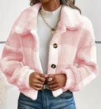 Roze wit geblokt jasje kort model M Nieuw, Ophalen of Verzenden, Nieuw, Maat 38/40 (M), Roze