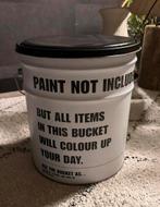 Leuk opberg krukje als verfblik, Ophalen of Verzenden, Gebruikt, IJzer