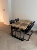 Eetkamerstoelen zwart, Huis en Inrichting, Ophalen, Gebruikt, Zwart, Metaal