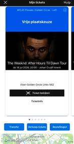 The Weeknd 16 Juli Golden Circle Links 2 kaarten, Twee personen, Juli
