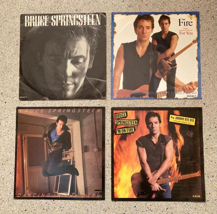 Vier Singles Bruce Springsteen TEAB, Cd's en Dvd's, Vinyl Singles, Zo goed als nieuw, Single, Pop, 7 inch, Verzenden
