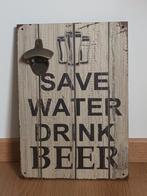 Decoratief bord met bieropener, Huis en Inrichting, Woonaccessoires | Tekstborden en Spreuken, Ophalen