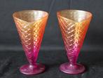 2 coupes in ijshoornmodel., Glas of Glazen, Gebruikt, Ophalen of Verzenden, Glas