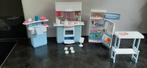 barbie vintage keuken blauw met 35 accessoires., Ophalen of Verzenden, Gebruikt, Barbie