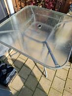 Tekoop tuintafel 100x100cm, Ophalen of Verzenden, Gebruikt, Rechthoekig