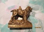 Antieke Koperen Deurklopper met spaniel., Antiek en Kunst, Curiosa en Brocante, Ophalen of Verzenden