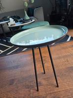 Zuiver Bijzettafel - Lichtgroen/Zwart, Huis en Inrichting, Tafels | Bijzettafels, Gebruikt, Metaal of Aluminium, Rond, Ophalen