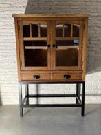 Vitrinekast, Met deur(en), Zo goed als nieuw, Eikenhout, 150 tot 200 cm