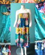 Vintage zomerse strapless jurk Marila 1 maat, Overige kleuren, Verzenden, Vintage, Gedragen