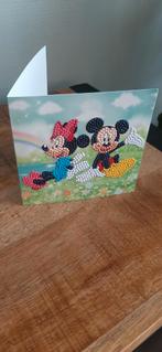 Daimond painting kaart Mickey mouse met envelop, Nieuw, Ophalen of Verzenden