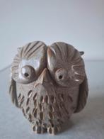 Handgemaakte keramieken uil, groen-grijs, Ophalen of Verzenden