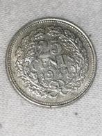 25 cent 1941 zilver kwartje Wilhelmina oorlogstijd, Postzegels en Munten, Munten | Nederland, Zilver, 25 cent, Ophalen of Verzenden