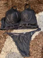 Grijs Lingerie Setje - BH 75C & String Maat M, Verzenden, Grijs, Setje