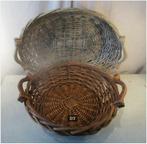 2 Mooie Grote rieten Manden, Huis en Inrichting, Mand, Rond, Ophalen of Verzenden, Zo goed als nieuw