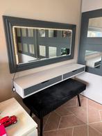 Complete Kap / Make-up Tafel - Incl Bankje / Spiegel - IKEA, Ophalen, Zo goed als nieuw, 50 tot 100 cm, Minder dan 100 cm