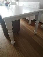 Mooie grote witte klassiek landelijke eettafel, Huis en Inrichting, Tafels | Eettafels, 200 cm of meer, Zo goed als nieuw, Rechthoekig